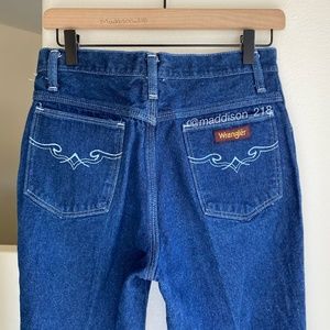 Wrangler Vintage High Rise Dark Wash Dad Jeans 29”